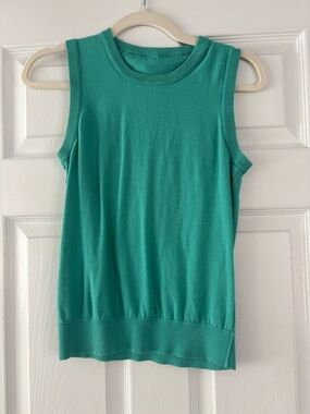 Sleeveless Knit Tank Top/Sweater Vest - Teal